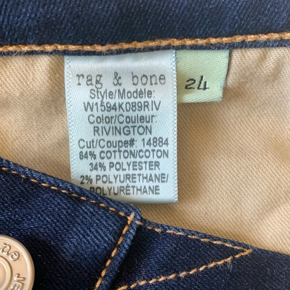 RAG & BONE Mid Rise Crop Flare Jeans in RIVINGTON WASH SIZE 24 - Picture 13 of 14